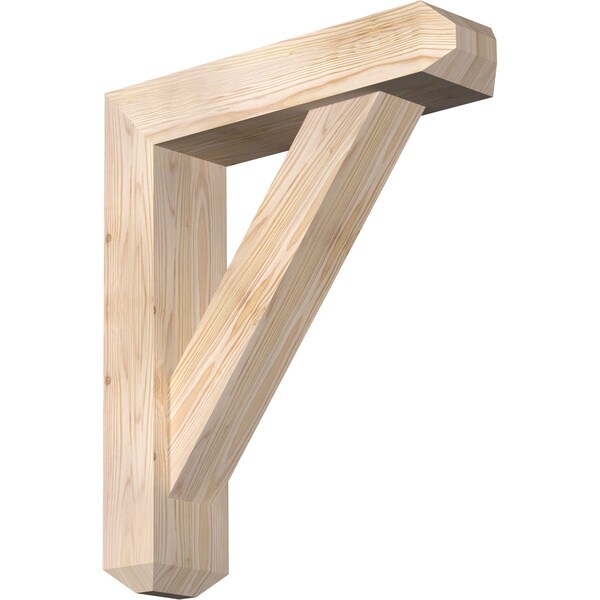 Ekena Millwork Traditional Craftsman Smooth Bracket w/ Offset Brace, Douglas Fir, 5 1/2"W x 22"D x 26"H BKT0604X22X26TRA04SDF - main